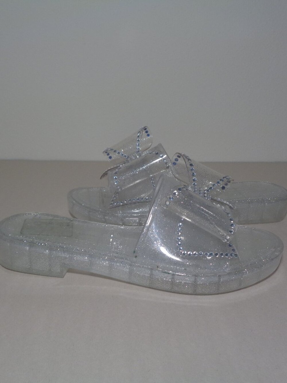 Jessica Simpson Size 8 M / KESEDAN / Clear / Slide Sandals Women's Shoes